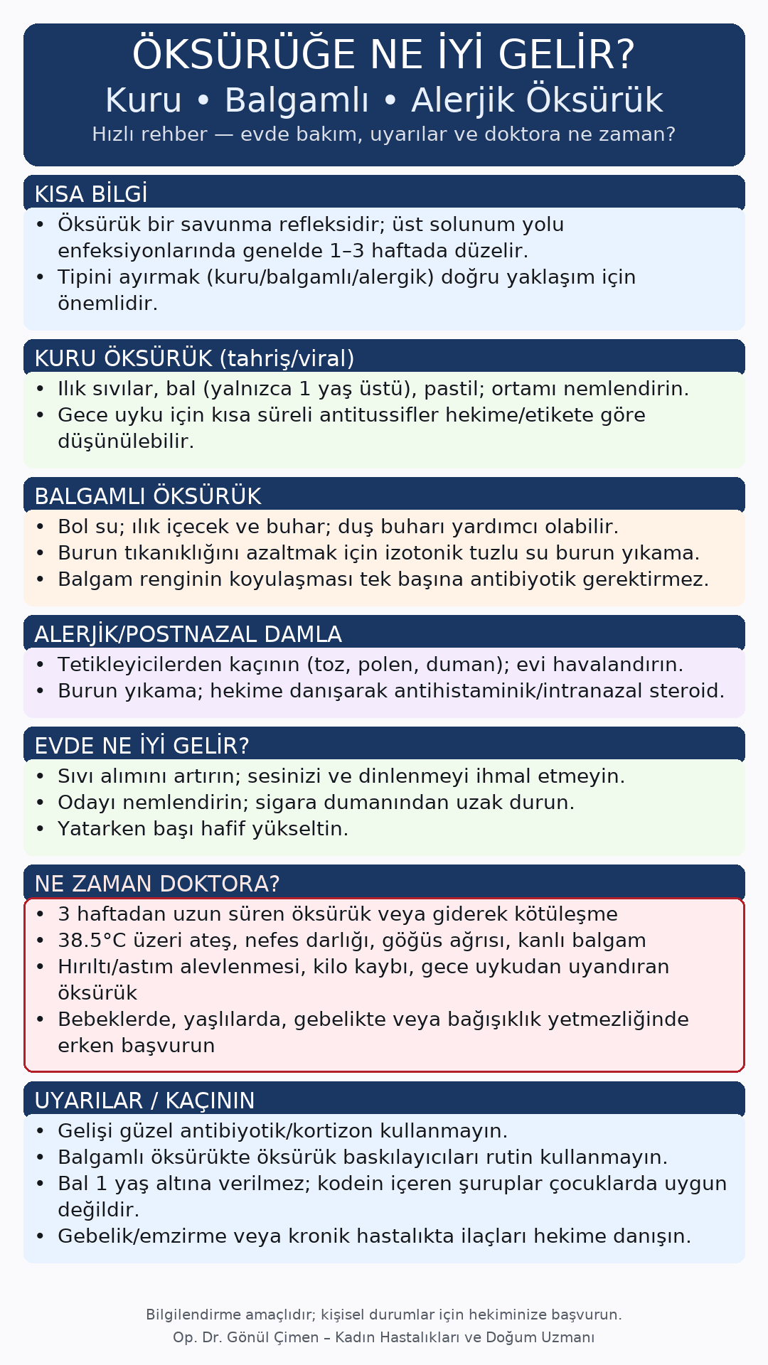 öksürük nasıl geçer