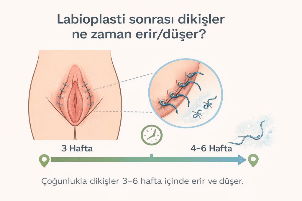 labioplasti ameliyatı sonrası dikişlerin düşme süresi