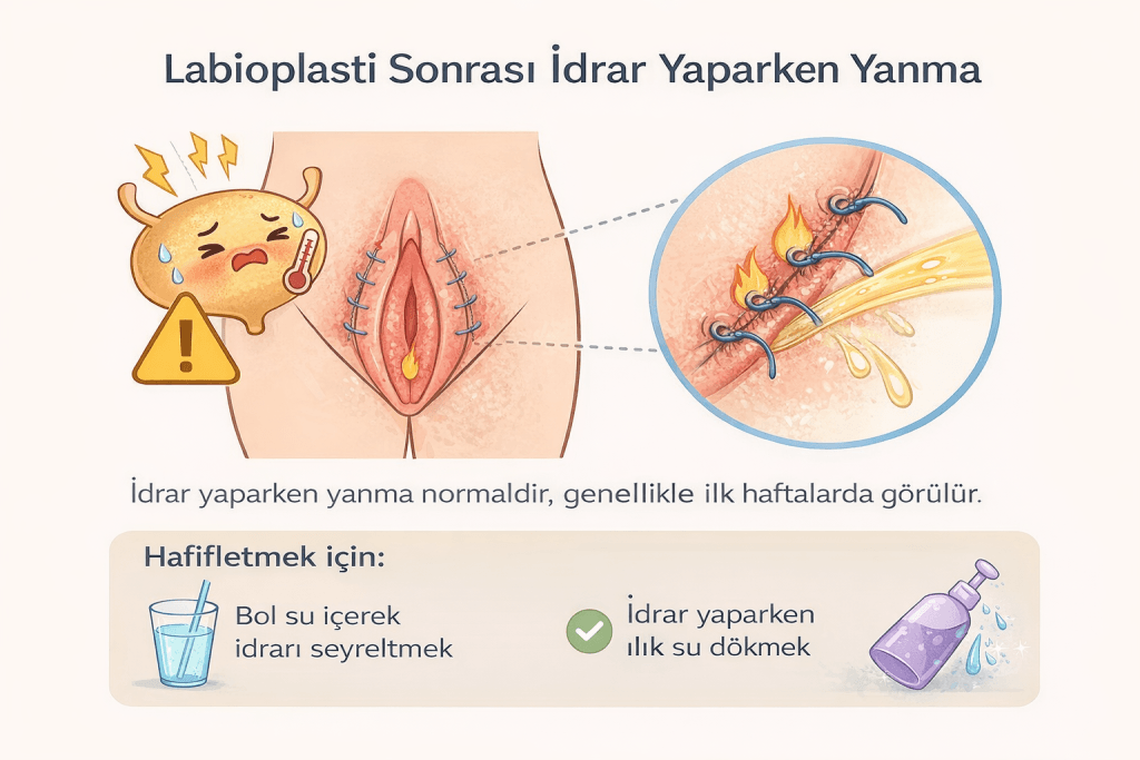 labioplasti sonrası idrar yaparken yanma